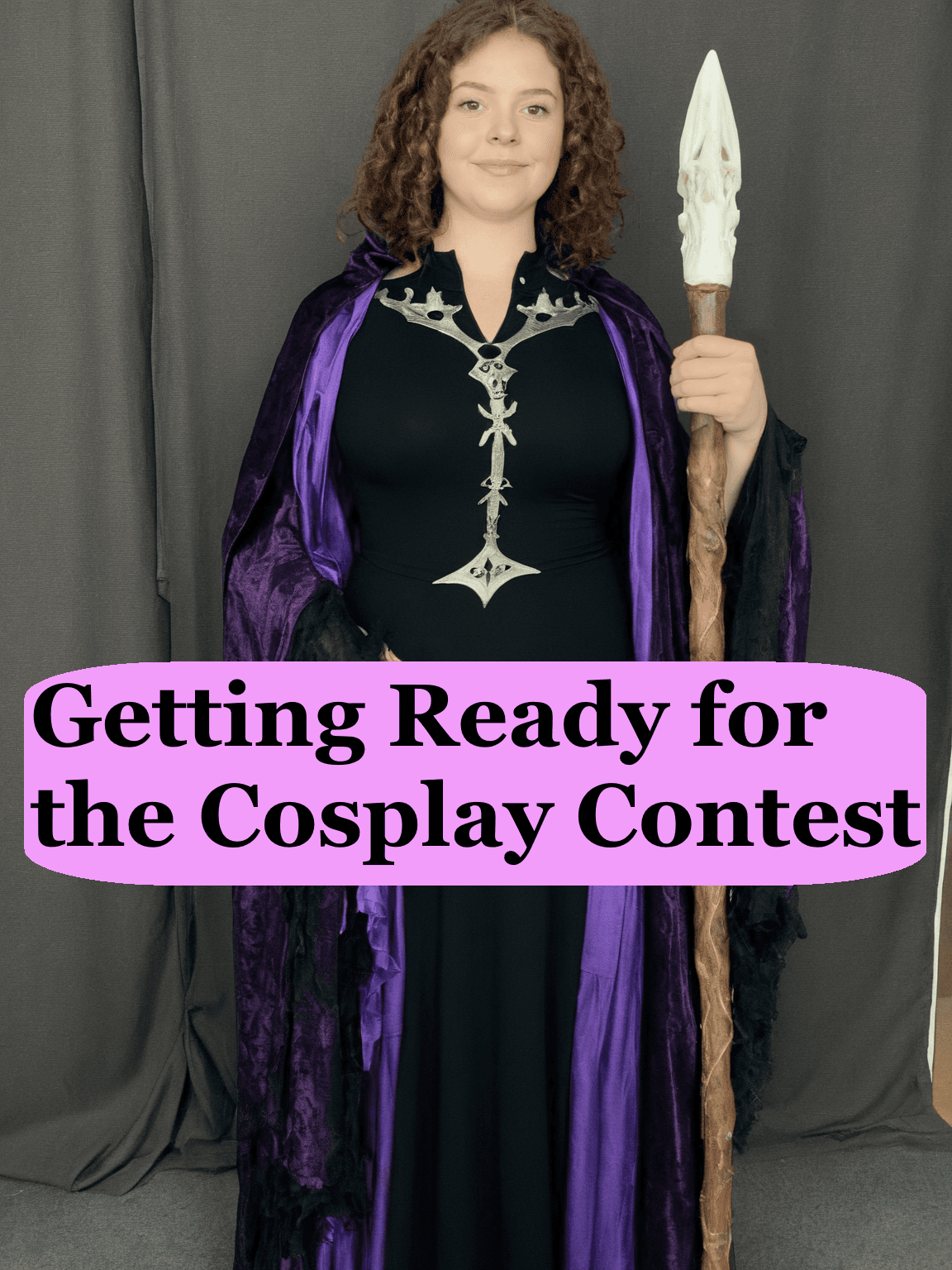 getting ready for the cosplay contest